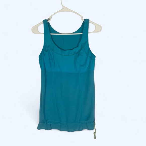 lululemon athletica Tops - Lululemon blue Ra Ta Ta topper cinch athletic activewear tank top 6 RLS